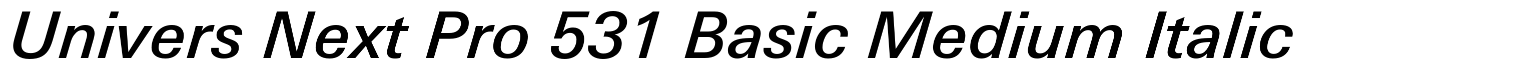 Univers Next Pro 531 Basic Medium Italic